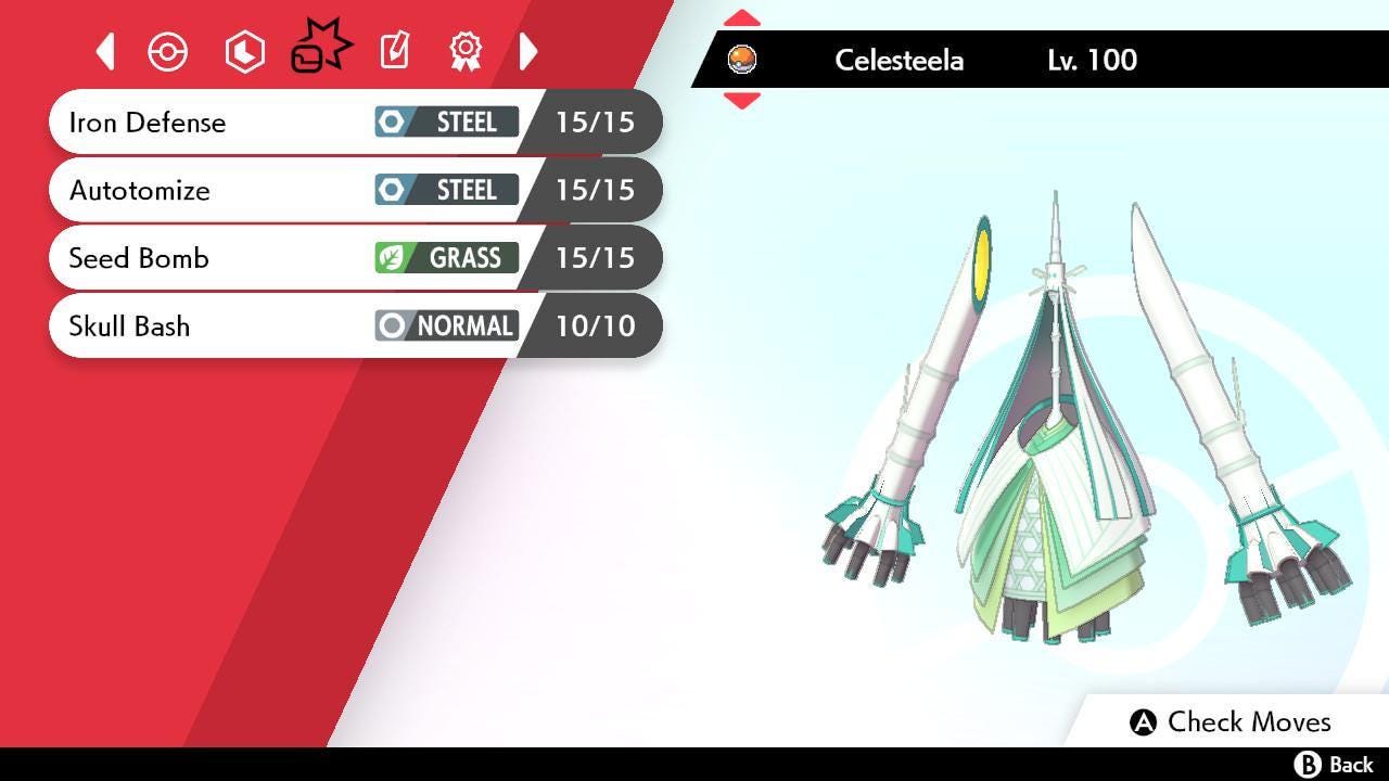 Shiny CELESTEELA Pokemon Sword Shield 6IV Competitive Battle Ready - Pokémon Sword & Shield digital Pokémon trade image 3