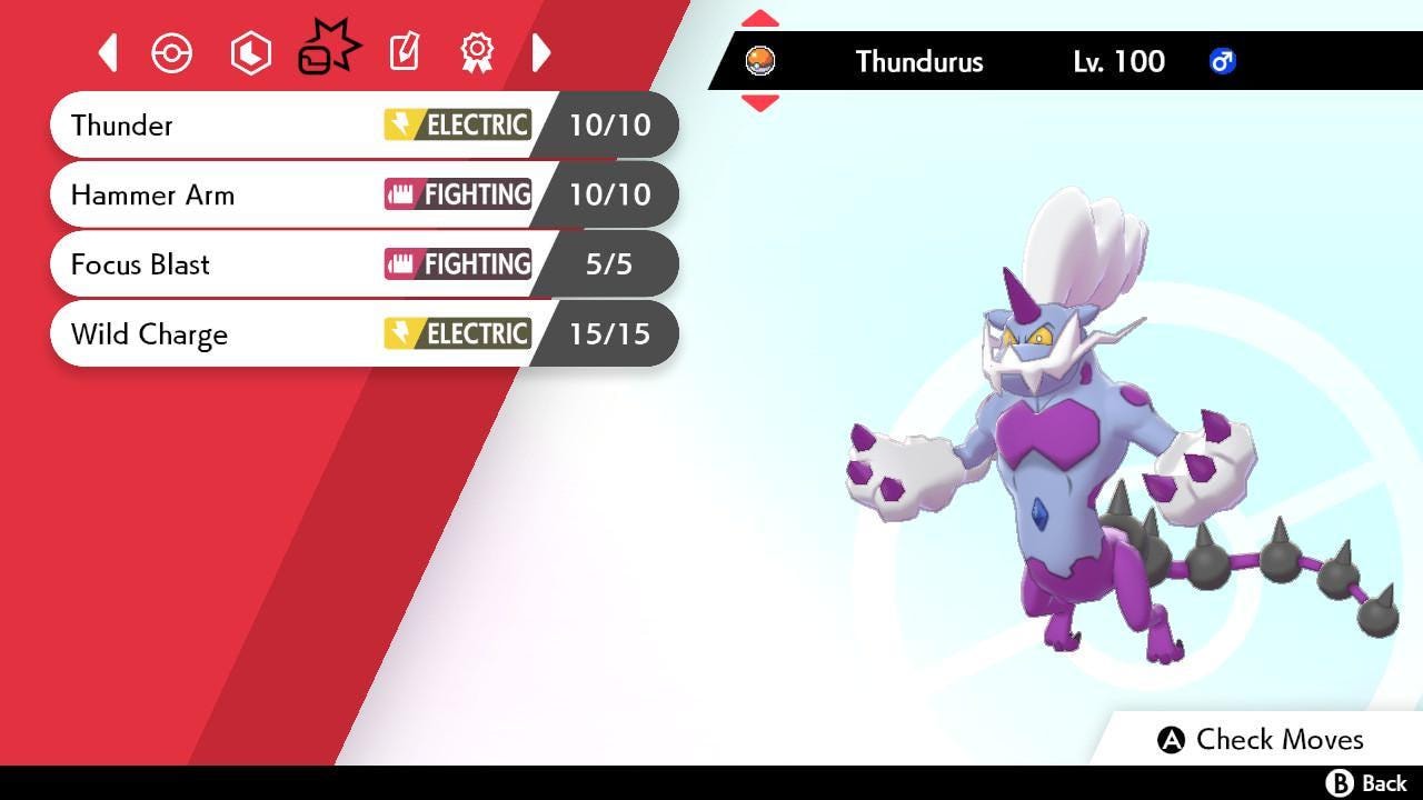 Shiny Therian Forme THUNDURUS Pokémon Sword and Shield 6IV Pokemon Competitive - Pokémon Sword & Shield digital Pokémon trade