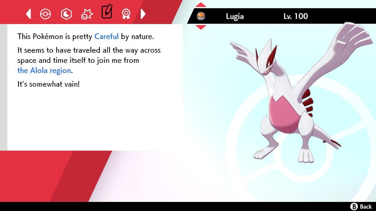 Shiny LUGIA Pokemon Sword Shield 6IV Competitive Battle Ready - Pokémon Sword & Shield digital Pokémon trade image 2