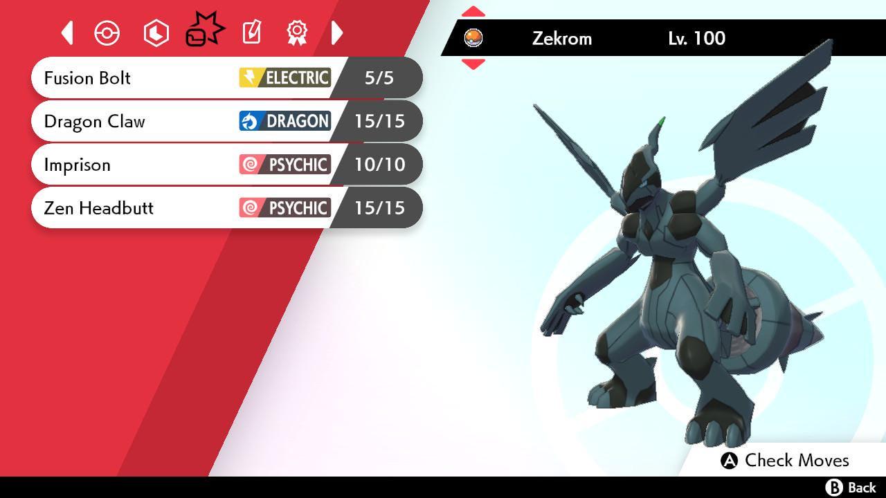 Shiny ZEKROM Pokemon Sword Shield 6IV Competitive Battle Ready - Pokémon Sword & Shield digital Pokémon trade image 3