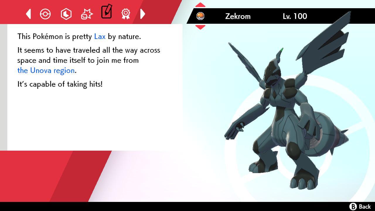 Shiny ZEKROM Pokemon Sword Shield 6IV Competitive Battle Ready - Pokémon Sword & Shield digital Pokémon trade image 4