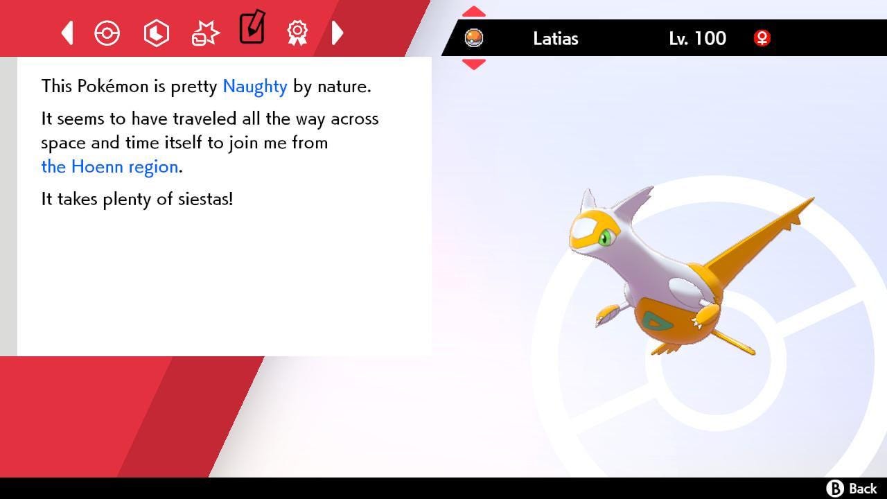Shiny LATIAS Pokemon Sword Shield 6IV Competitive Battle Ready - Pokémon Sword & Shield digital Pokémon trade image 4