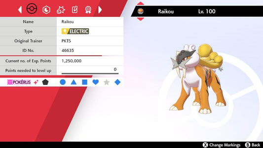 Shiny RAIKOU Pokemon Sword Shield 6IV Competitive Battle Ready - Pokémon Sword & Shield digital Pokémon trade by