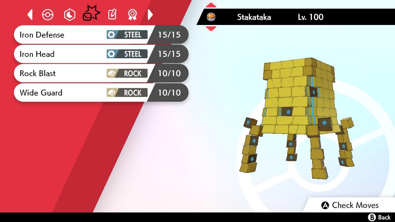 Shiny STAKATAKA Pokemon Sword Shield 6IV Competitive Battle Ready - Pokémon Sword & Shield digital Pokémon trade image 3