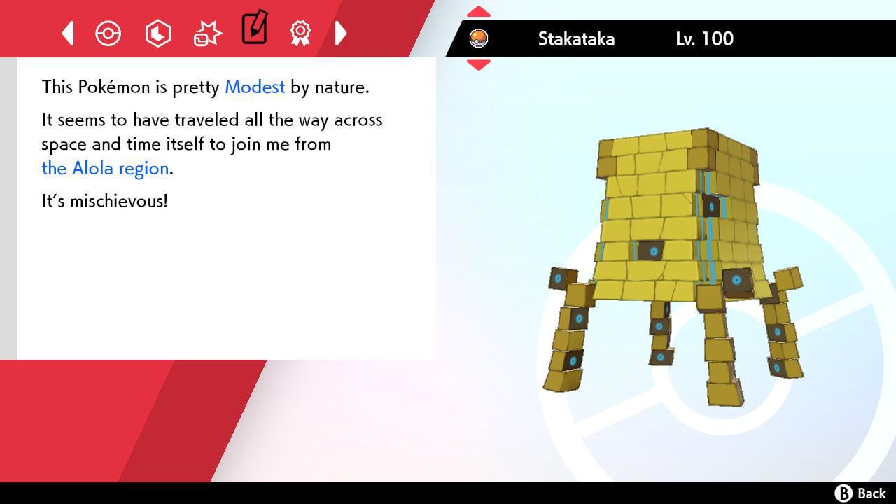 Shiny STAKATAKA Pokemon Sword Shield 6IV Competitive Battle Ready - Pokémon Sword & Shield digital Pokémon trade image 4