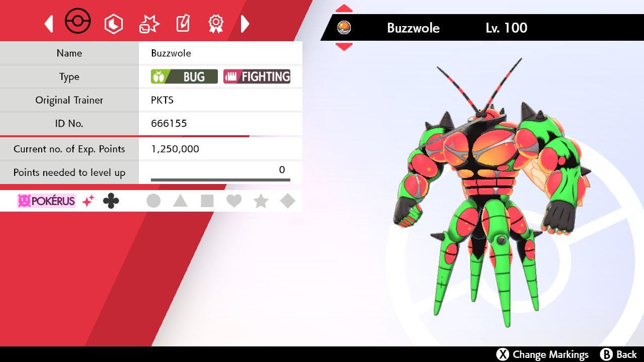 Shiny BUZZWOLE Pokemon Sword Shield 6IV Competitive Battle Ready - Pokémon Sword & Shield digital Pokémon trade by