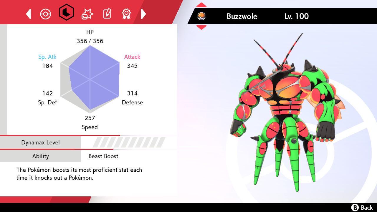 Shiny BUZZWOLE Pokemon Sword Shield 6IV Competitive Battle Ready - Pokémon Sword & Shield digital Pokémon trade image 2