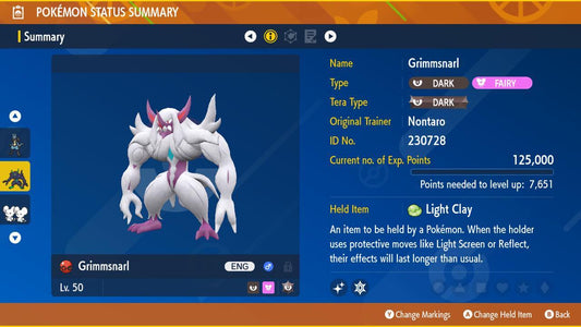 Pokemon Scarlet and Violet Shiny 6IV Event Chaiyawat Traiwichcha #39;s Grimmsnarl - Pokémon Scarlet & Violet digital Pokémon