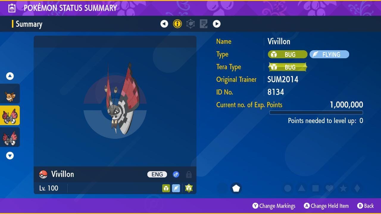 POKEBALL VIVILLON EVENT Pokémon Scarlet Violet 6IV Competitive Battle Ready - Pokémon Scarlet & Violet digital Pokémon trade