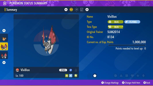 POKEBALL VIVILLON EVENT Pokémon Scarlet Violet 6IV Competitive Battle Ready