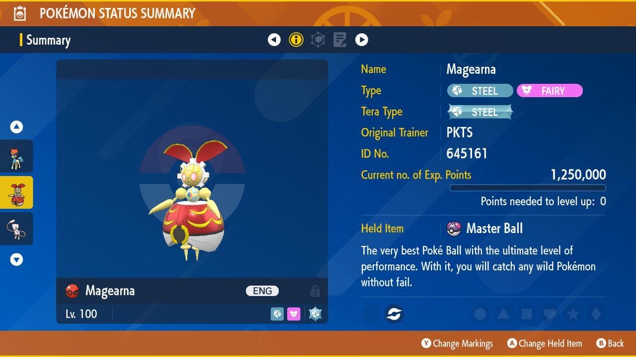 6IV Magearna Pokeball HOME Event Switch 2 Scarlet Violet Pokémon Battle Ready Free - Pokémon Scarlet & Violet digital Pokémon