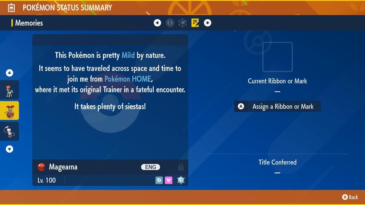 6IV Magearna Pokeball HOME Event Switch 2 Scarlet Violet Pokémon Battle Ready Free - Pokémon Scarlet & Violet digital Pokémon