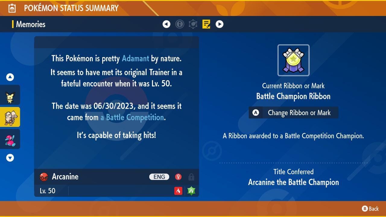 Pokemon Scarlet and Violet Shiny 6IV Event Paul Chua #39;s Arcanine Competitive - Pokémon Scarlet & Violet digital Pokémon