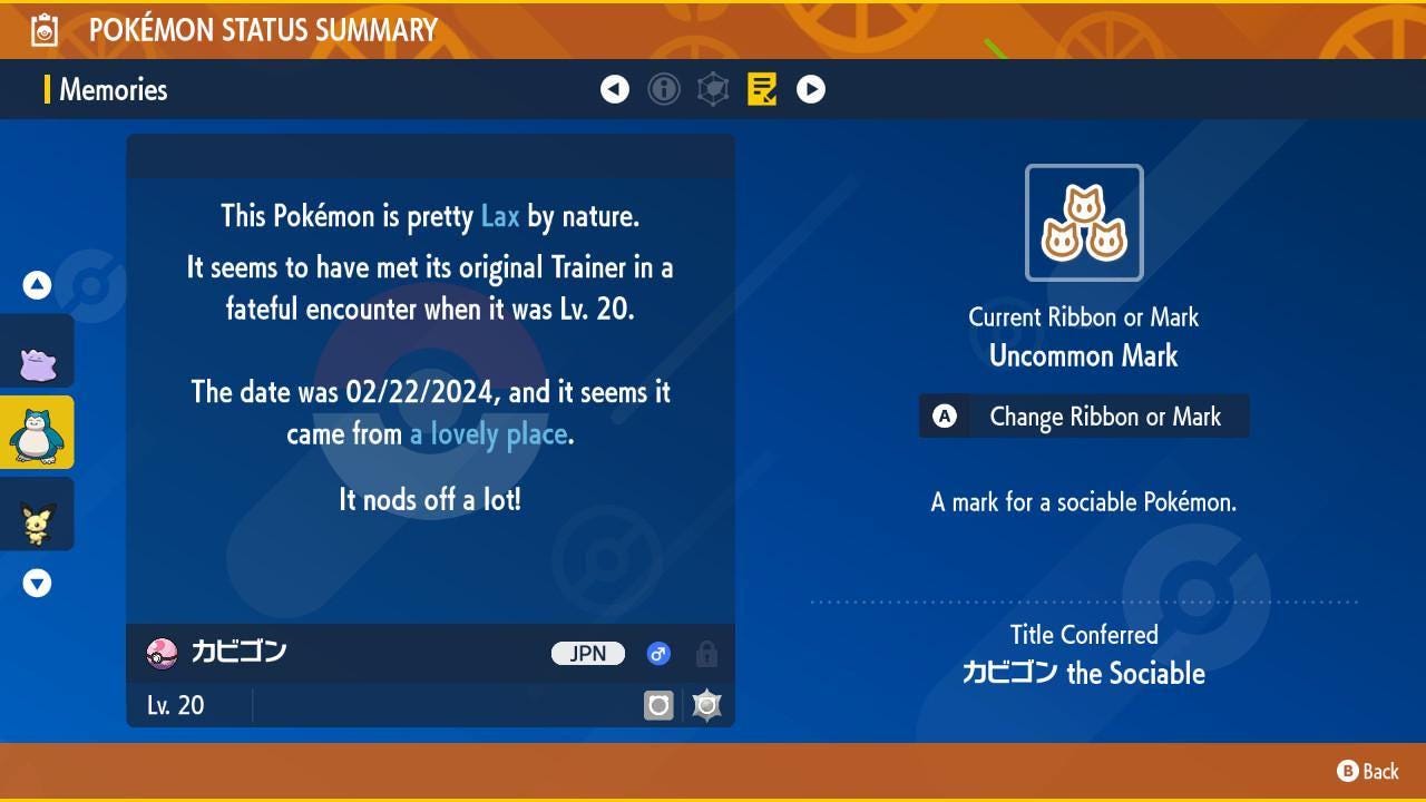 Shiny Event Pokemon Center Snorlax Pokémon Legends ZA 6IV Competitive Battle Ready - Pokémon Scarlet & Violet digital Pokémon