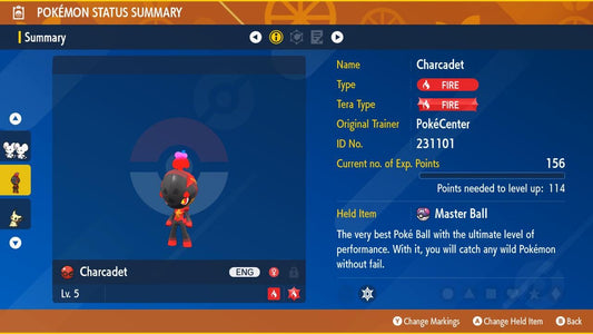 Shiny Event Pokemon Center Birthday Charcadet Pokémon Legends ZA 6IV Competitive - Pokémon Scarlet & Violet digital Pokémon