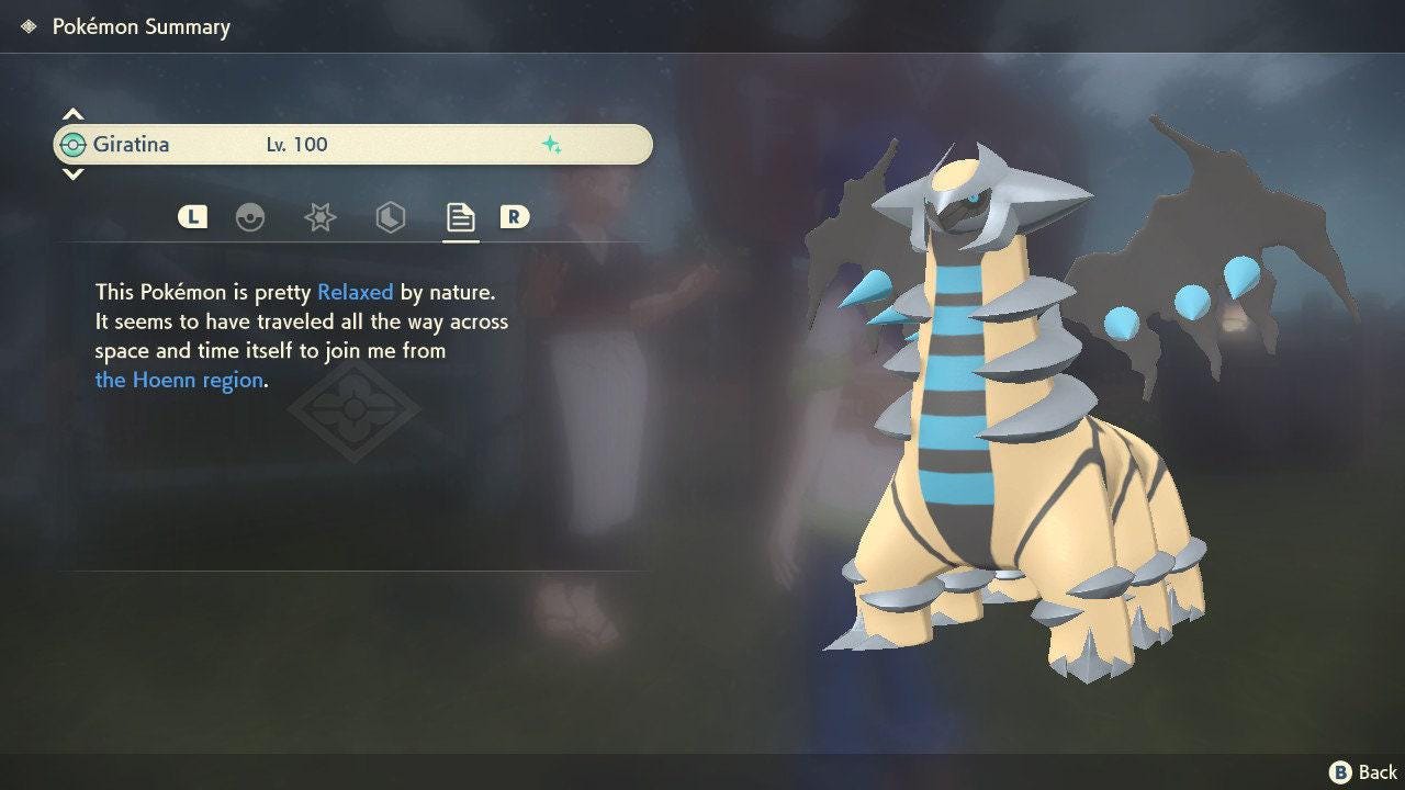 Shiny Giratina Pokemon Legends Arceus 6IV Competitive Battle Ready - Pokémon Legends: Arceus digital Pokémon trade image 3