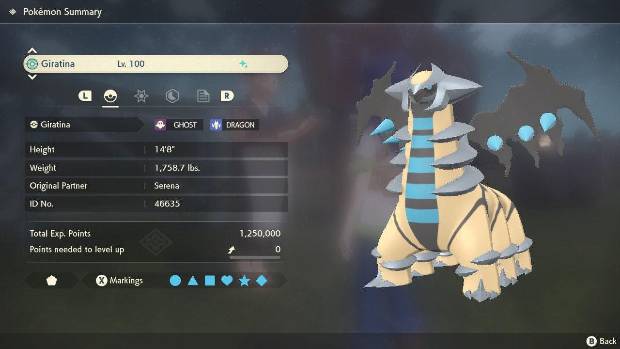 Shiny Giratina Pokemon Legends Arceus 6IV Competitive Battle Ready - Pokémon Legends: Arceus digital Pokémon trade image 5