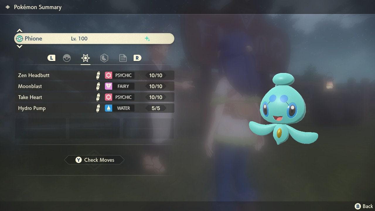 Shiny PHIONE Pokemon Legends Arceus 6IV Competitive Battle Ready - Pokémon Legends: Arceus digital Pokémon trade image 2