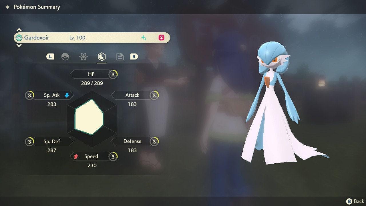 Shiny GARDEVOIR Pokémon Legends Arceus 6IV Pokemon Competitive Battle Ready + EVs - Pokémon Legends: Arceus digital Pokémon