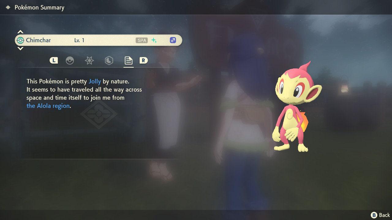 Shiny CHIMCHAR Pokemon Legends Arceus 6IV Competitive Battle Ready - Pokémon Legends: Arceus digital Pokémon trade image 4