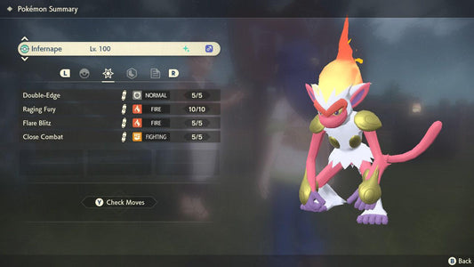 Shiny INFERNAPE Pokemon Legends Arceus 6IV Competitive Battle Ready - Pokémon Legends: Arceus digital Pokémon trade by