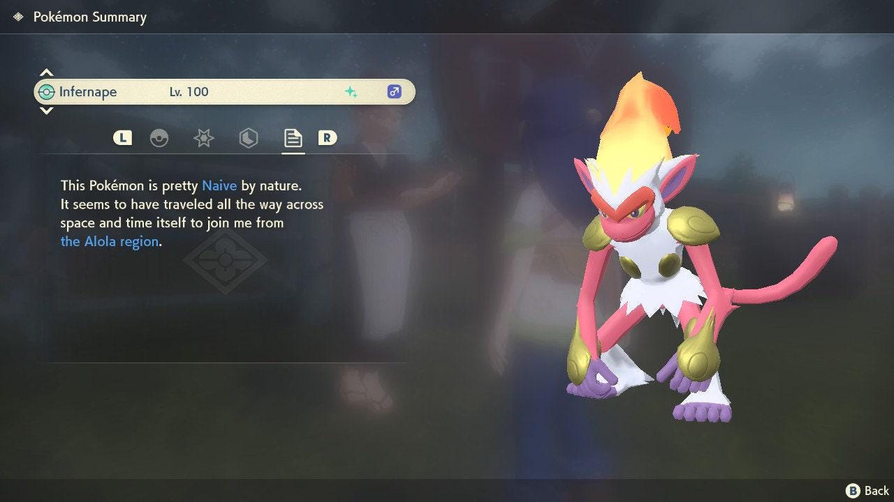 Shiny INFERNAPE Pokemon Legends Arceus 6IV Competitive Battle Ready - Pokémon Legends: Arceus digital Pokémon trade image 2