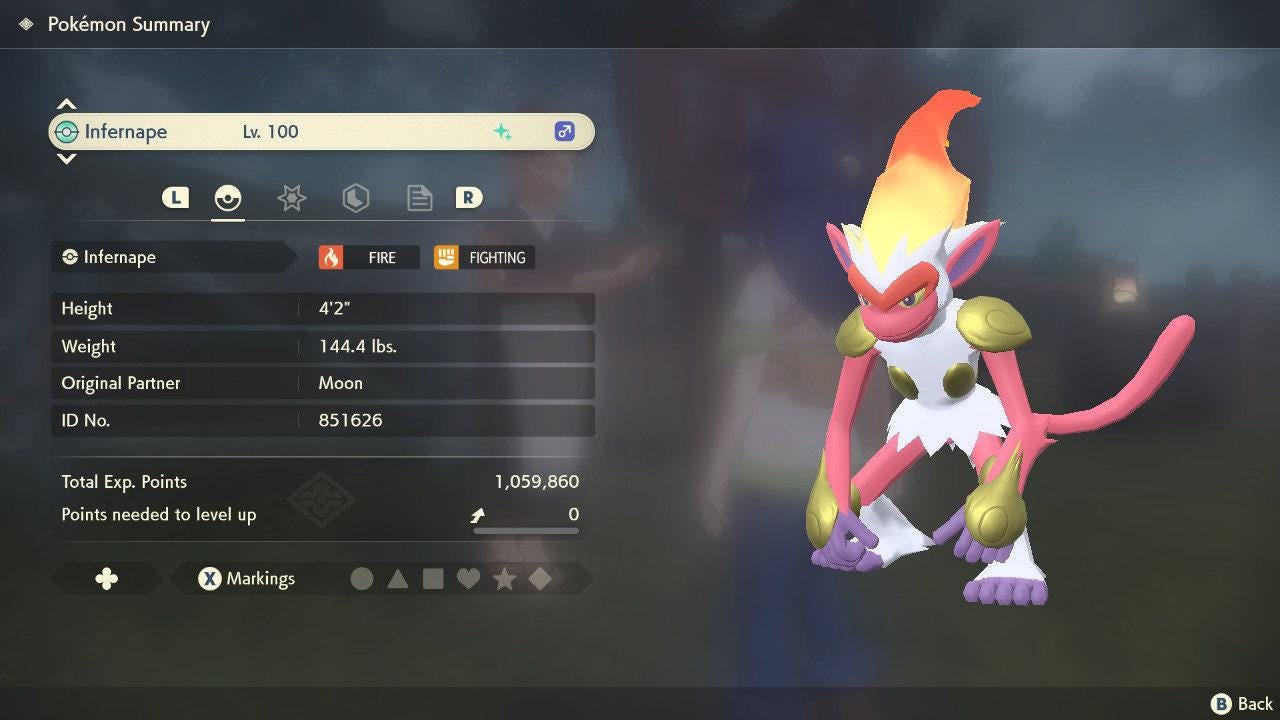 Shiny INFERNAPE Pokemon Legends Arceus 6IV Competitive Battle Ready - Pokémon Legends: Arceus digital Pokémon trade image 3