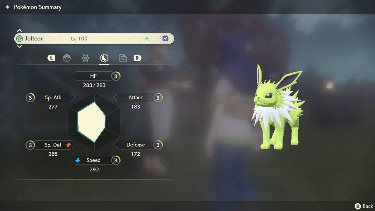 Shiny JOLTEON Pokemon Legends Arceus 6IV Competitive Battle Ready - Pokémon Legends: Arceus digital Pokémon trade image 4