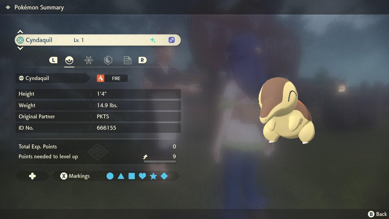 Shiny CYNDAQUIL Pokemon Legends Arceus 6IV Competitive Battle Ready - Pokémon Legends: Arceus digital Pokémon trade image 2
