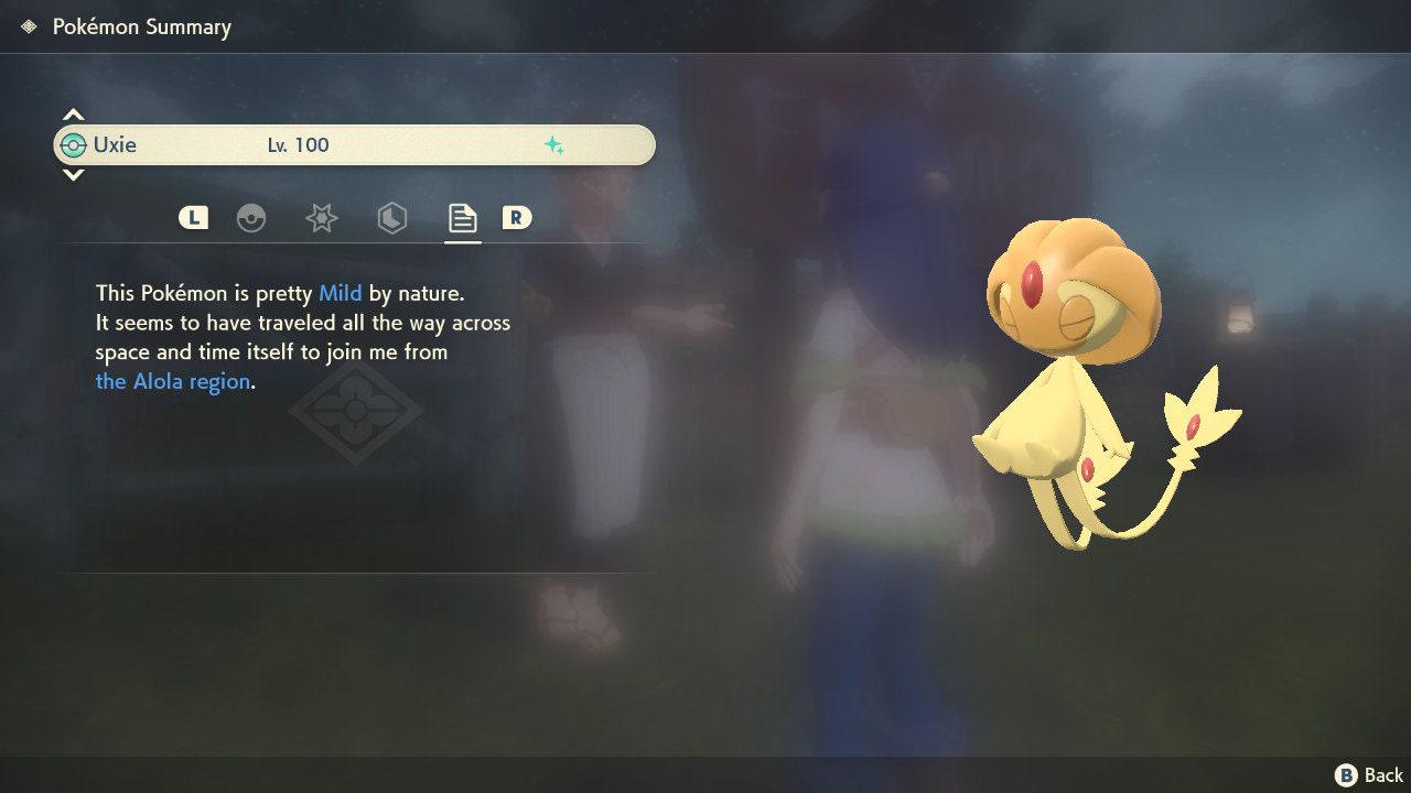 Shiny UXIE Pokemon Legends Arceus 6IV Competitive Battle Ready - Pokémon Legends: Arceus digital Pokémon trade image 4