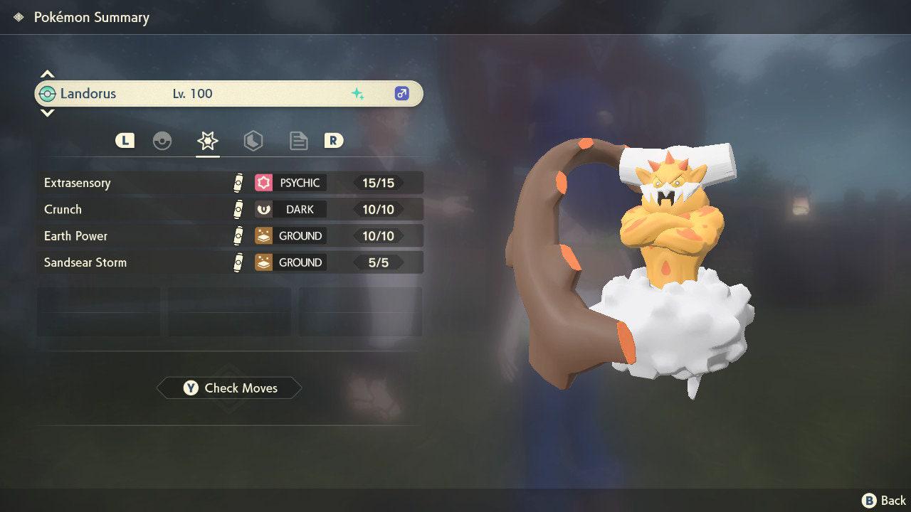 Shiny LANDORUS Pokemon Legends Arceus 6IV Competitive Battle Ready - Pokémon Scarlet & Violet digital Pokémon trade by