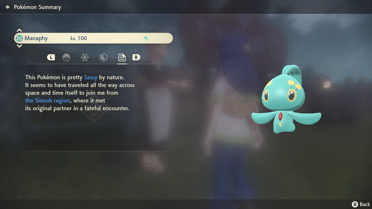 Shiny MANAPHY Pokemon Legends Arceus 6IV Competitive Battle Ready - Pokémon Legends: Arceus digital Pokémon trade image 4