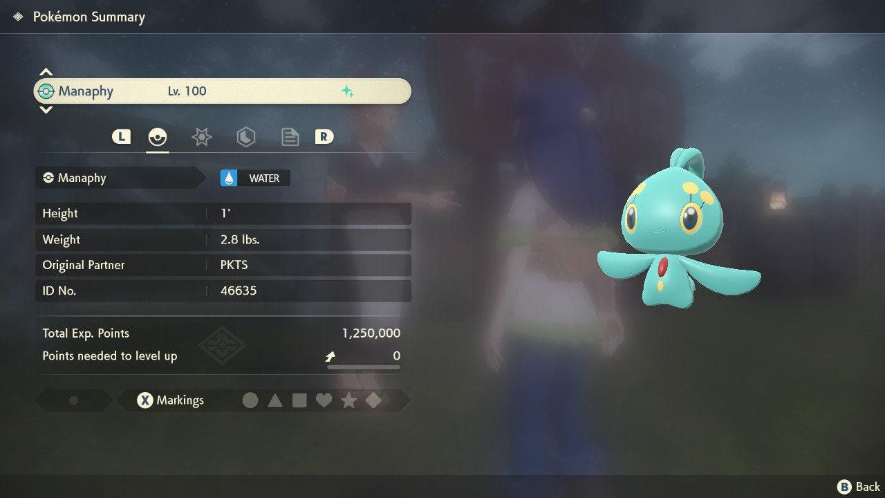 Shiny MANAPHY Pokemon Legends Arceus 6IV Competitive Battle Ready - Pokémon Legends: Arceus digital Pokémon trade image 5