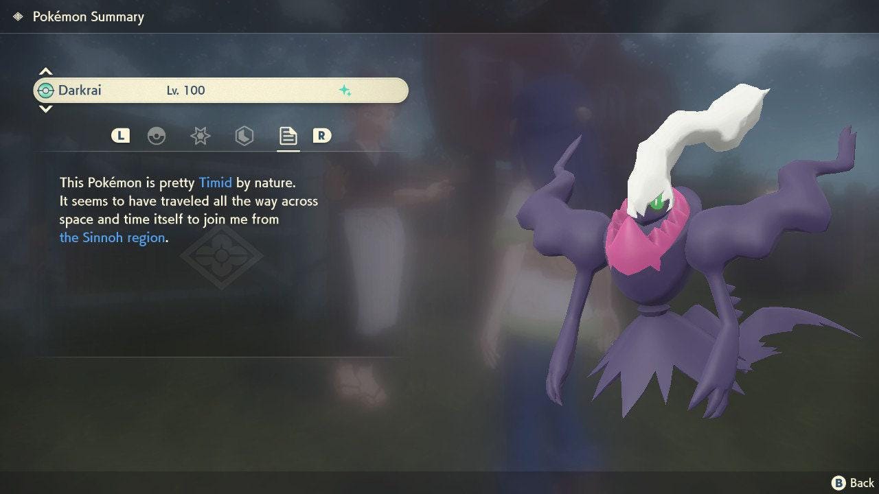 Shiny Darkrai Pokemon Legends Arceus 6IV Competitive Battle Ready - Pokémon Scarlet & Violet digital Pokémon trade image 5
