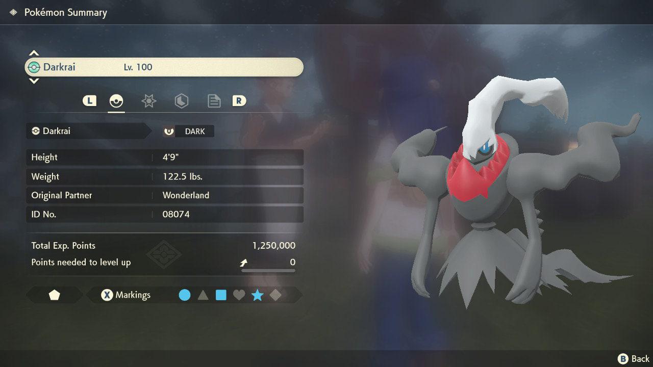 NON Shiny DARKRAI Pokémon Legends Arceus 6IV Pokemon Mythical Pokemon Competitive - Pokémon Scarlet & Violet digital Pokémon
