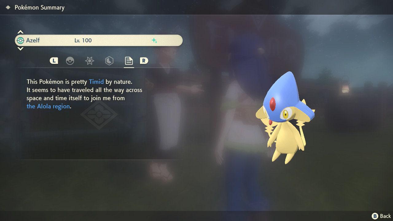 Shiny AZELF Pokemon Legends Arceus 6IV Competitive Battle Ready - Pokémon Legends: Arceus digital Pokémon trade image 3