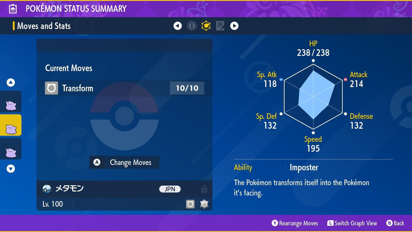 SHINY 6IV DITTO Bundle (Adamant, Modest, Timid, Jolly, Bold, Calm) Japanese Masuda - Pokémon Scarlet & Violet digital Pokémon