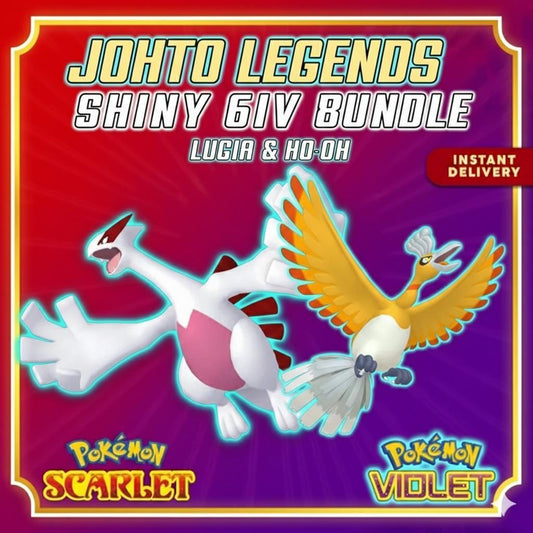 SHINY Lugia, Ho Oh Bundle Pack 6IV EV Pokémon Scarlet and Violet 6IV Competitive - Pokémon Scarlet & Violet digital Pokémon