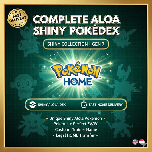 Pokemon HOME 6IV Shiny ALOLA POKEDEX Pokemon Scarlet Violet Pokemon Sword Shield - Pokémon Scarlet & Violet digital Pokémon