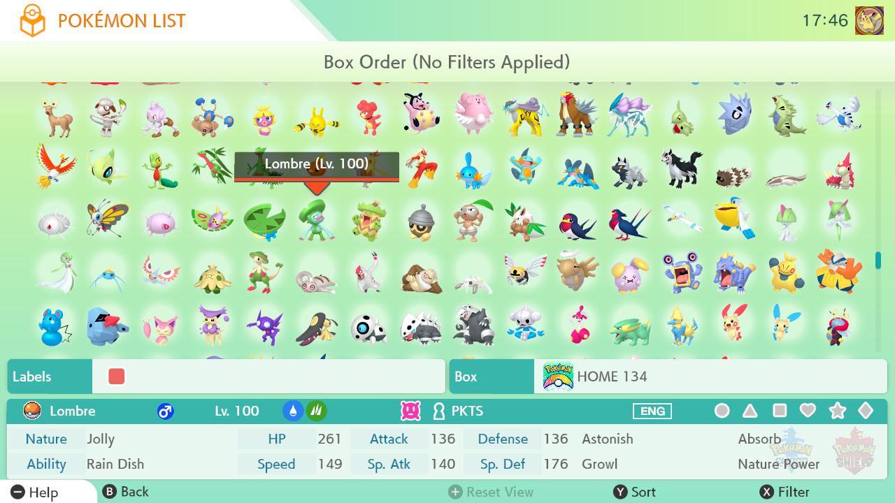 Non-Shiny Living Dex Gen 1-7 Pokemon Home, Complete Pokedex All Forms, Legendaries - Pokémon HOME digital Pokémon trade image