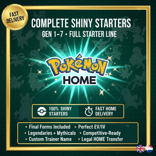 Pokemon HOME 6IV SHINY STARTERS Pokemon Scarlet Violet Pokemon Sword Shield - Pokémon Scarlet & Violet digital Pokémon trade