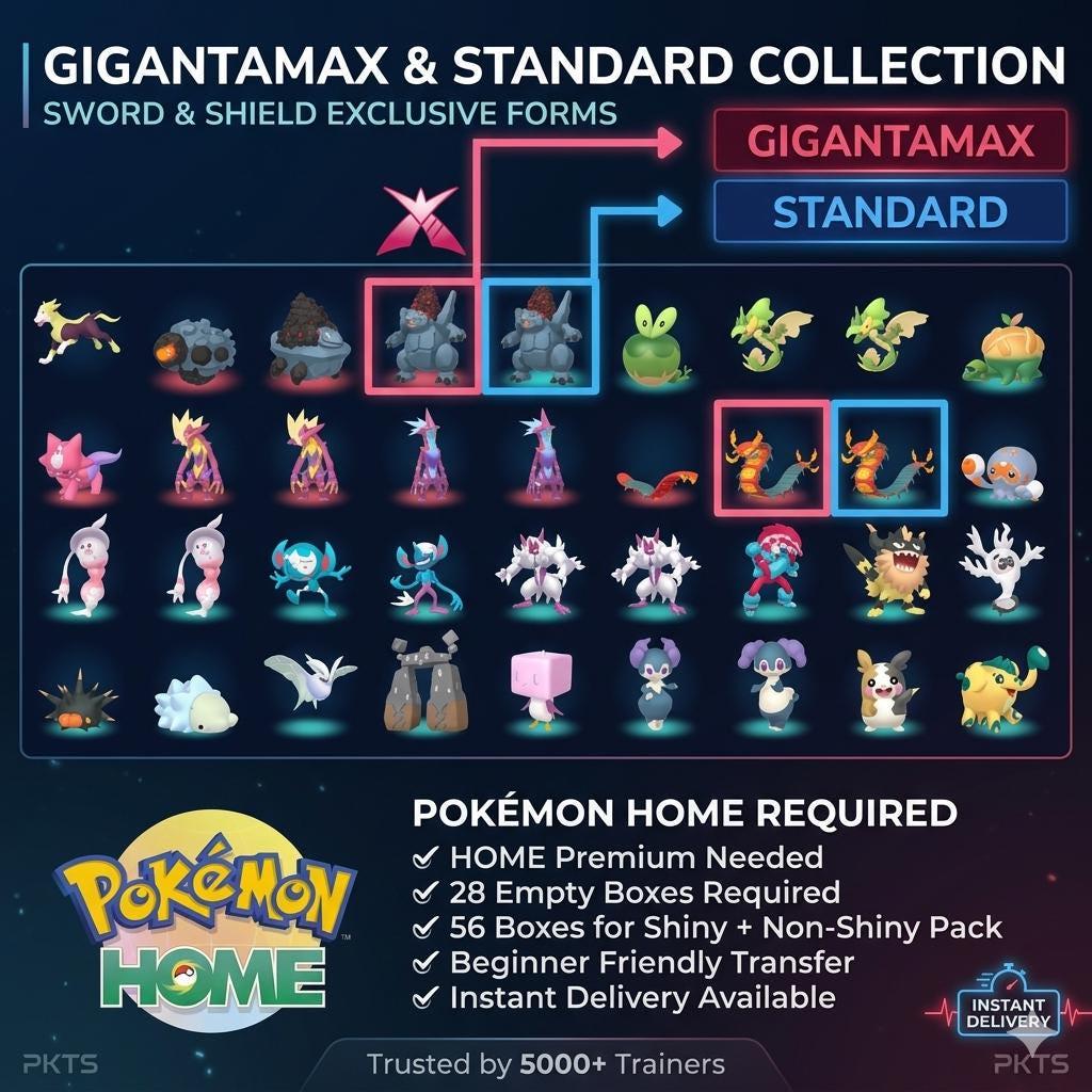 Complete Sword Shield Pokedex 770 Pokémon Shiny Living Dex Pokémon HOME Custom OT – image 2