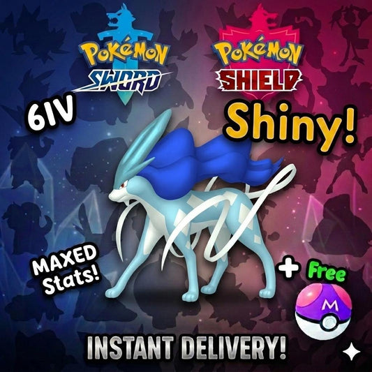 Shiny SUICUNE Pokemon Sword Shield 6IV Competitive Battle Ready