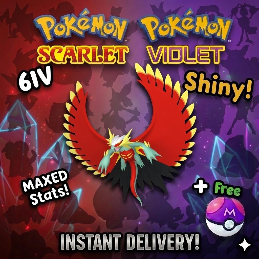 SHINY 6iv ROARING MOON Pokémon Scarlet and Violet 6IV Competitive Battle Ready
