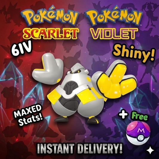 SHINY 6iv IRON HANDS Pokémon Scarlet and Violet 6IV Competitive Battle Ready