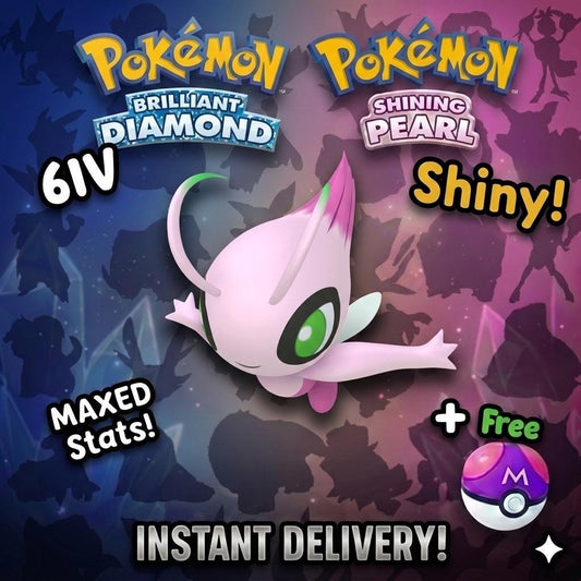Shiny Celebi Pokemon Brilliant Diamond Shining Pearl 6IV Competitive Battle Ready - Pokémon Brilliant Diamond & Shining Pearl