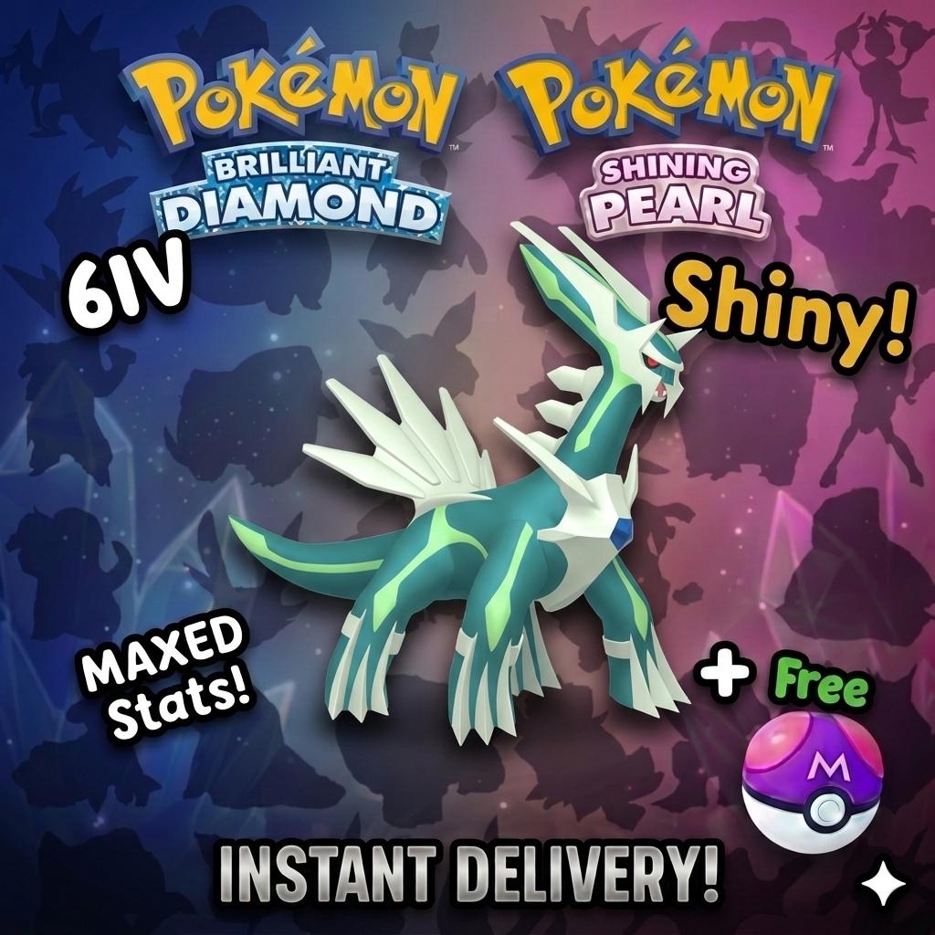 Shiny Dialga Pokemon Brilliant Diamond Shining Pearl 6IV Competitive Battle Ready - Pokémon Brilliant Diamond & Shining Pearl
