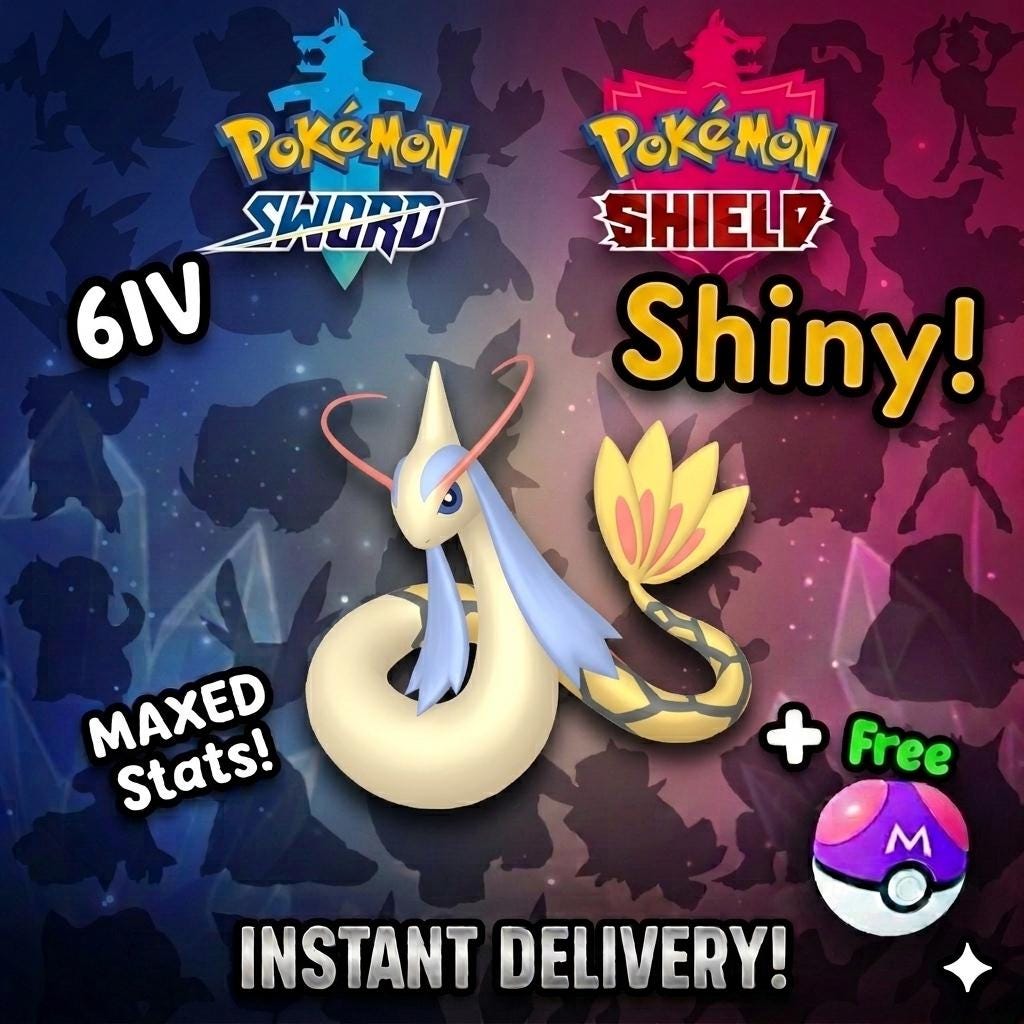 Shiny Milotic Pokemon Sword Shield 6IV Competitive Battle Ready - Pokémon Sword & Shield digital Pokémon trade by
