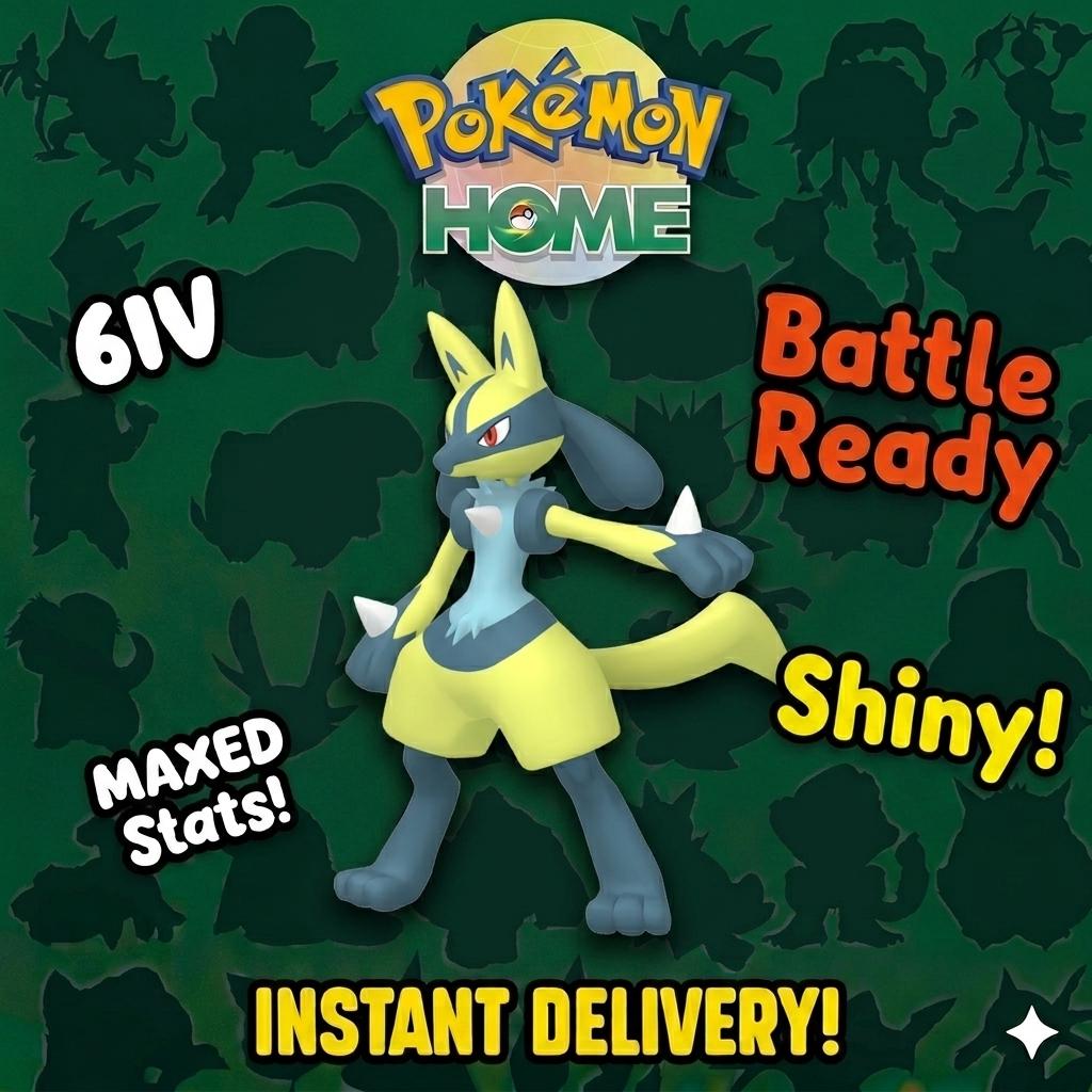 Shiny Lucario Pokémon HOME 6IV Competitive Battle Ready - PokeTradingShop