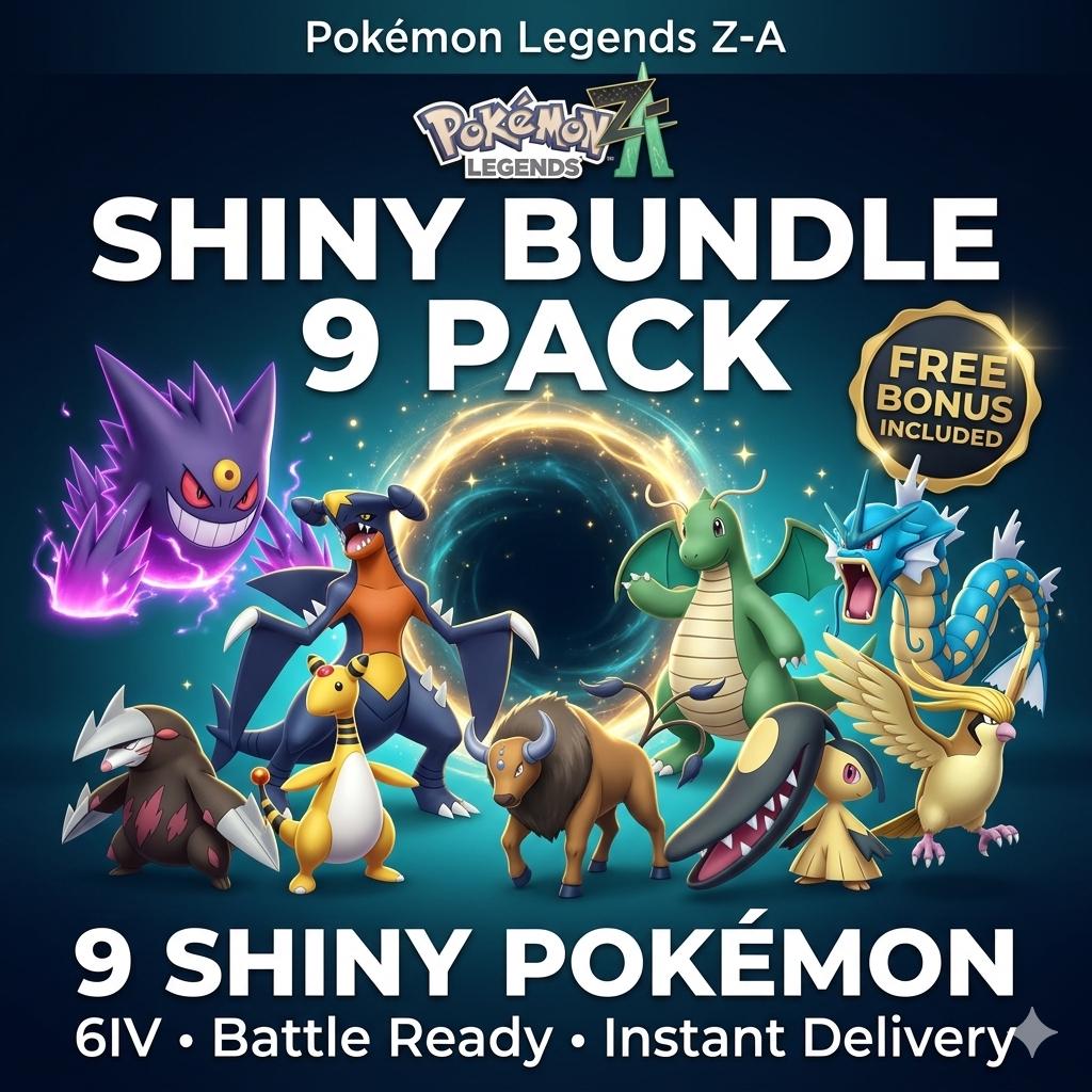 Pokemon ZA Competitive Bundle Pack Shiny 6IV Pokémon Legends ZA 6IV Competitive Battle Ready